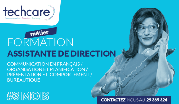 Formation assistante de direction chez Techcare