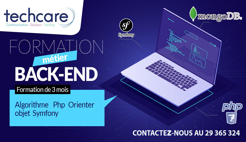 Formation développeur back-end en Tunisie chez Techcare