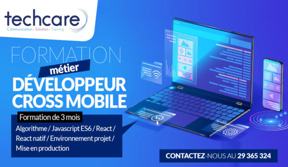 Formation développeur cross mobile en Tunisie chez Techcare