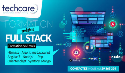 Formation développeur full stack en Tunisie chez Techcare