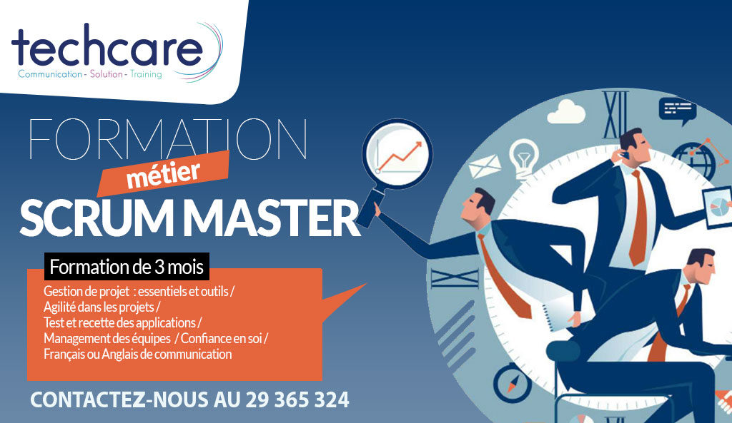 Formation scrum master en Tunisie chez Techcare