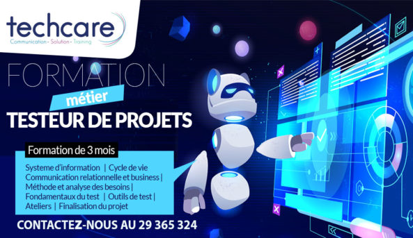 Formation testeur de projet en Tunisie chez Techcare